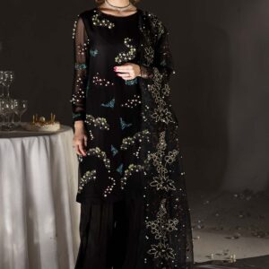 Chronveil – Embroidered Chiffon 3-Piece