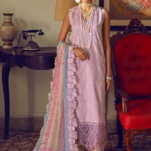 Chronveil – Pink Lawn Embroidered Ensemble